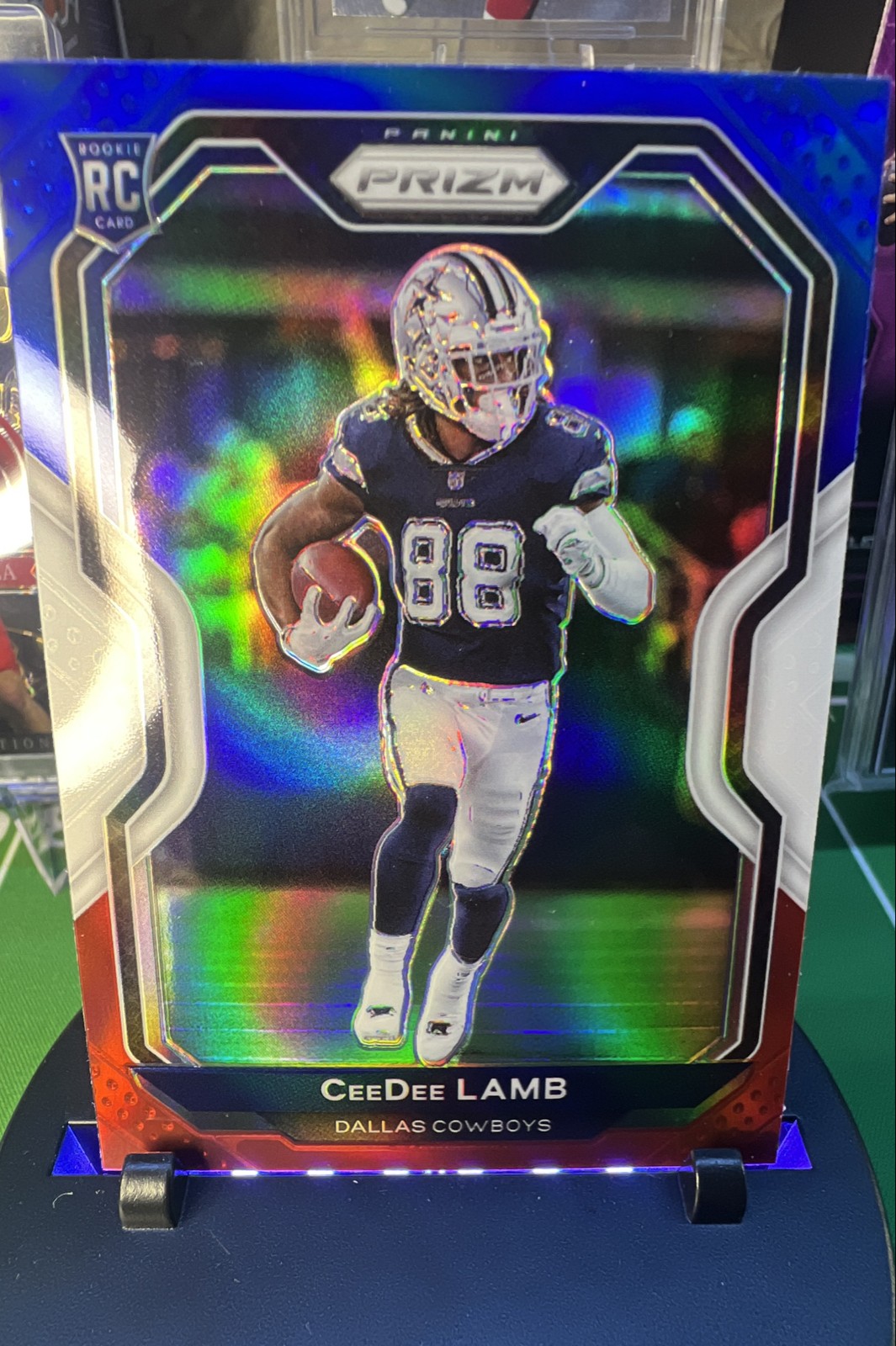 2020 Panini Prizm - Rookie CeeDee Lamb #334 Red White & Blue Prizm (RC)