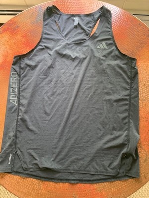 adidas Adizero Running Singlet Black Perforated Men's Used Large Good Condition