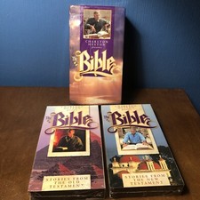 VINTAGE Charlton Heston THE BIBLE 2 Tape VHS Box Set - NEW SEALED Readers Digest