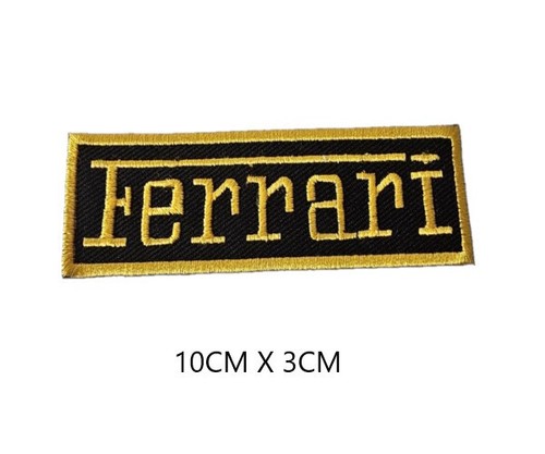 Ferrari Yellow embroidered Patch sew iron on Patches transfer clothes ...