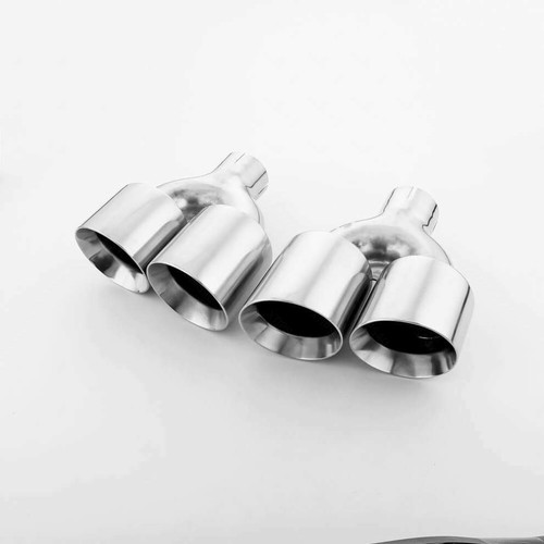 Abrazadera de puntas de escape de entrada de 2,5" cuádruple corte de ángulo de salida doble pared escalonada T304 - Imagen 5 de 6