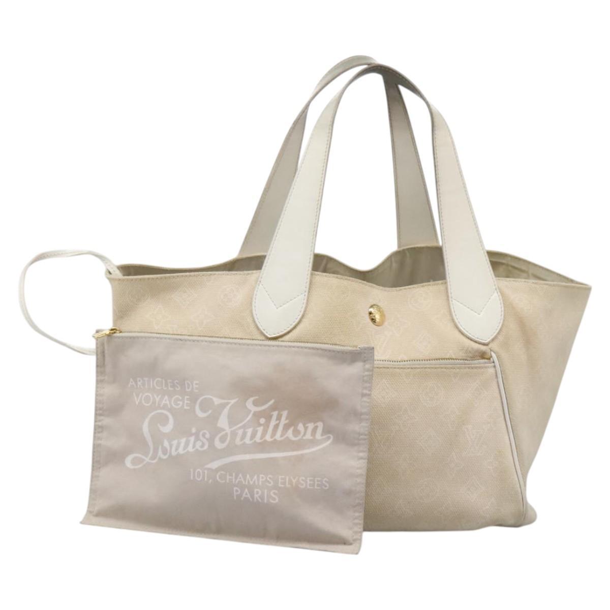 LOUIS VUITTON Monogram Ipanema GM Beach Tote Bag M95986 Authentic-image