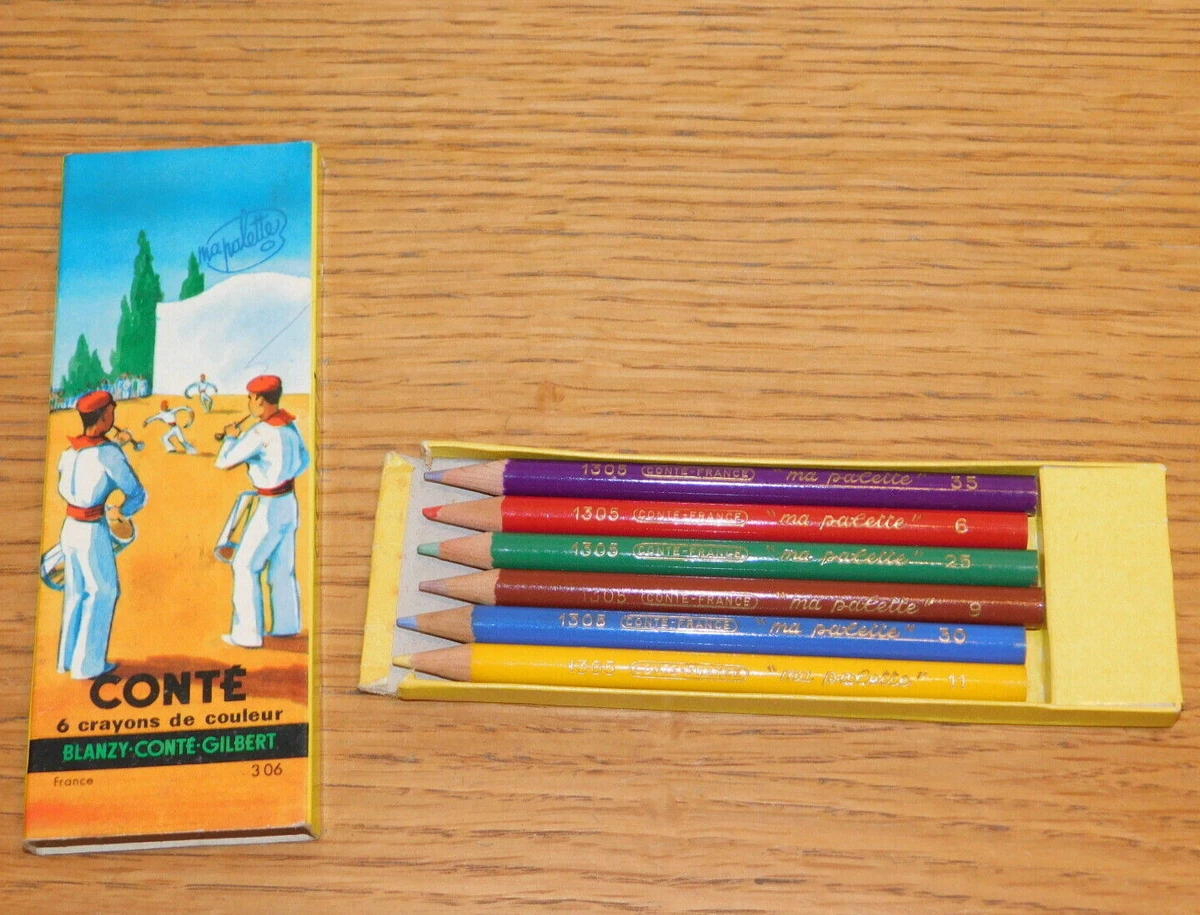 6 Crayons Dessin Assortis - Conté à Paris 6 Crayons Dessin Assortis - Conté à Paris