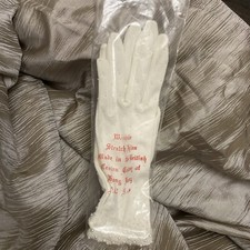 Vintage Beaded Gloves Style Rite Stretch Nylon Made in British Colony Hong Kong