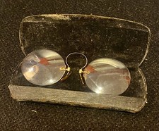 antique gold rimless eyeglasses