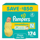 Pampers Swaddlers Newborn Diapers – Soft & Gentle Care, 174 ct, Less than 10lbs