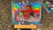 Roel Ramirez 2021 Topps Chrome Aqua Rookie Refractor Auto /199, Cardinals