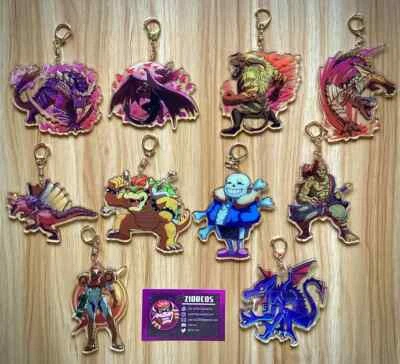 Acrylic Charms - Monster Hunter, Metroid, Zelda, Nintendo, Capcom - Fan Art