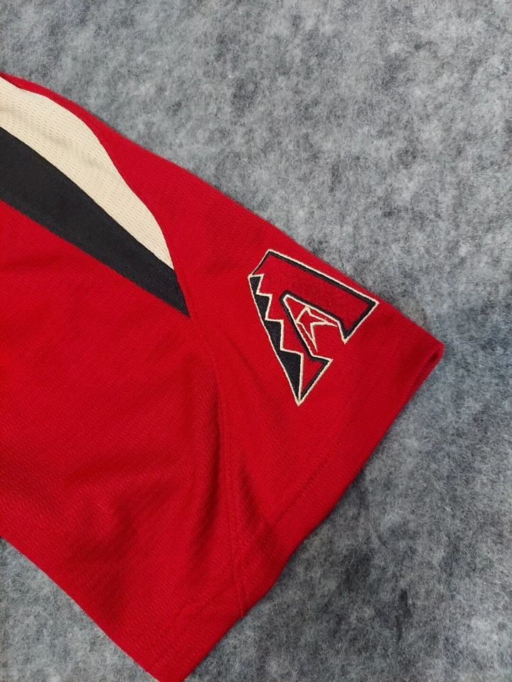 Arizona Diamond Backs Jersey Youth Large Red V Neck Short Sleeve Majestic - Image 4 of 4