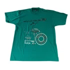 VTG Embassy Greek Elementary Flamingo T-Shirt Single Stitch Teal Green • Large