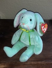ty Beanie Baby Hippity the Bunny, P.V.C. Pellets, 4th gen hang tag, 3rd gen tush