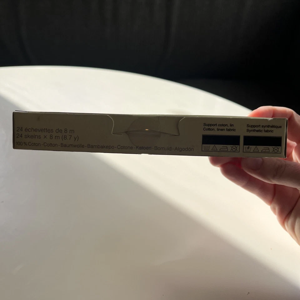 Vintage DMC 24 Skeins Box Mouline Special 25 Thread Floss #312 Baby Blue V. Dark - Image 4 of 4