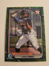 2024 Bowman Chrome Draft GREEN GRASS REFRACTOR Camilo Diaz /99