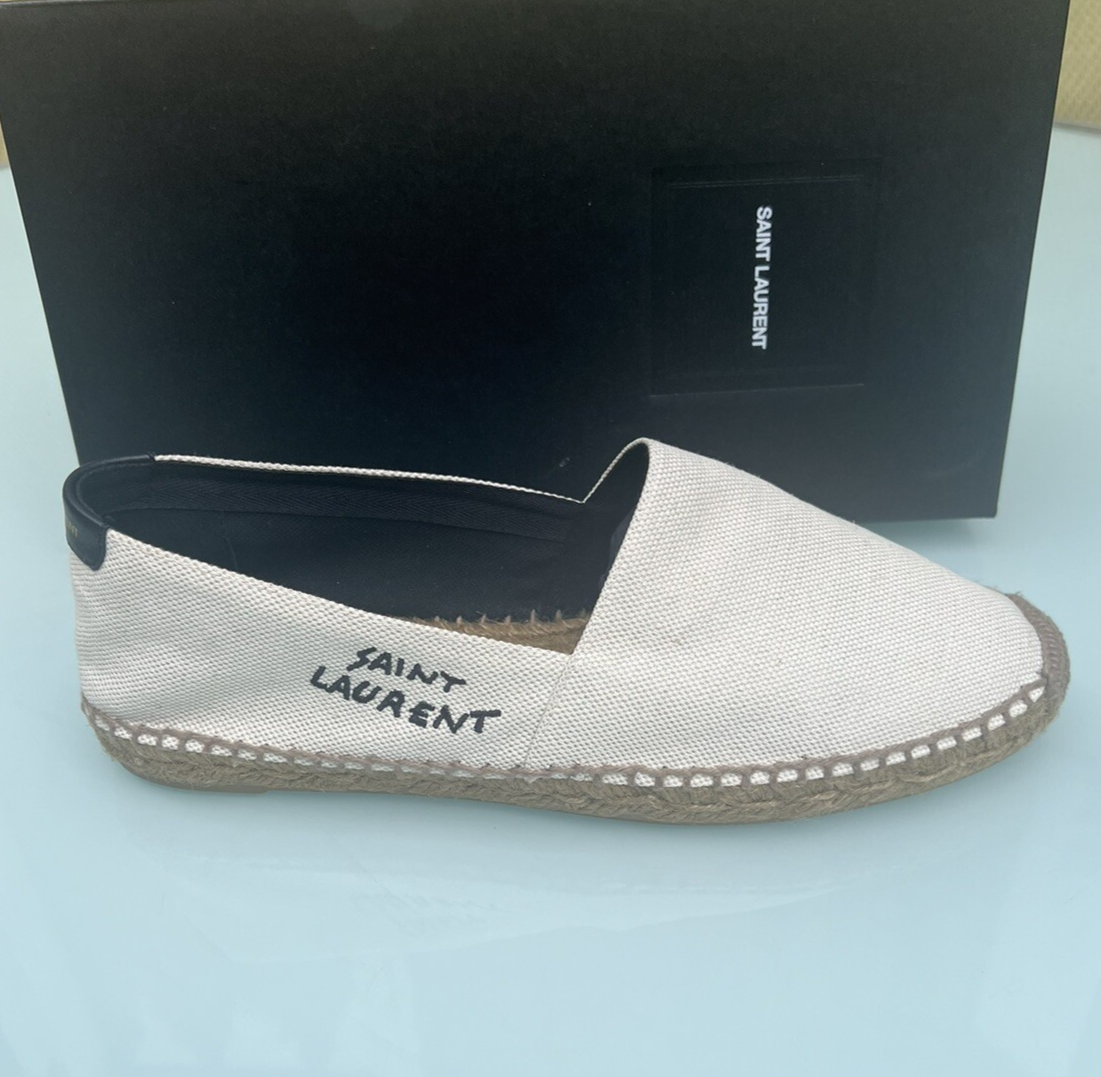 SAINT LAURENT YSL ESPADRILLAS TELA CON LOGO YSL EU 41
