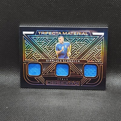 2022-23 Obsidian Gianluca Scamacca Trifecta Material Electric Etch Orange /75
