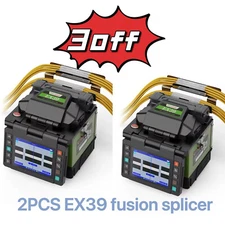 2 PCS Fiber Optic Fusion Splicer EX39 Welding Machine W/ Fiber Stripper Tools