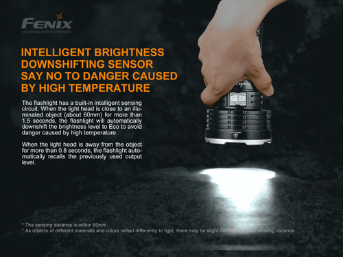 Linterna/luz de búsqueda LED recargable Fenix LR50R 12000 lúmenes 1039 yardas - Imagen 6 de 12