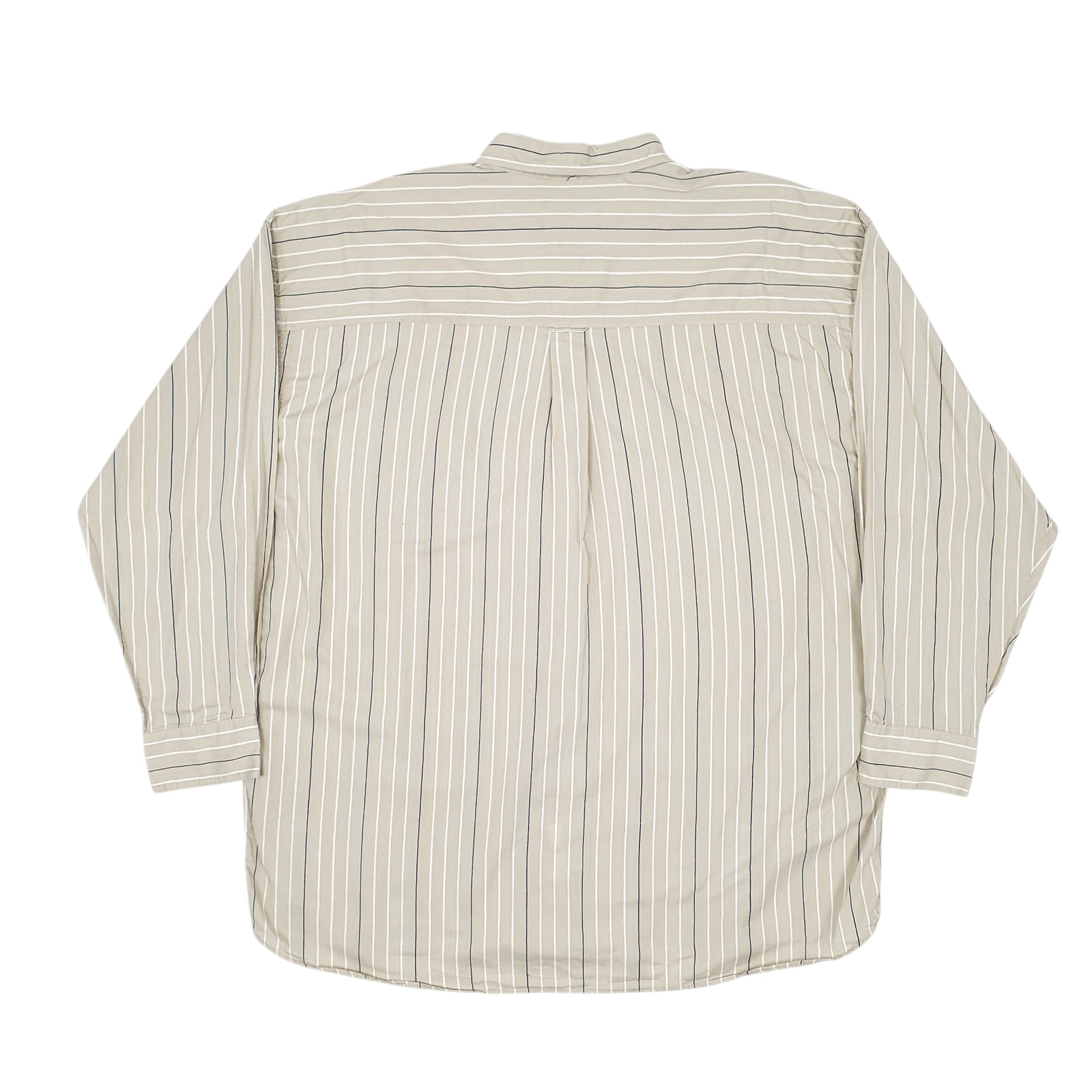 RALPH LAUREN Beige Striped Shirt Vintage Long Sleeve Casual Cotton Mens XXL image 3