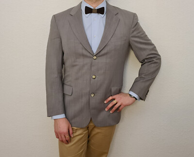 ZILLI Luxus Sakko Jacke Blazer Gr. 48 Grau Karo Muster