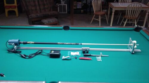 DELUXE CUE REPAIR LATHE, BED EXTENSION, KNOB SPEED CONTROL, HOW TO MANUAL "USA" - Picture 2 of 12