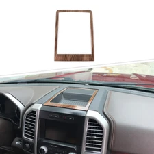 Interior Center Dashboard Storage Box Cover Frame For Ford F150 15-20 Wood Grain