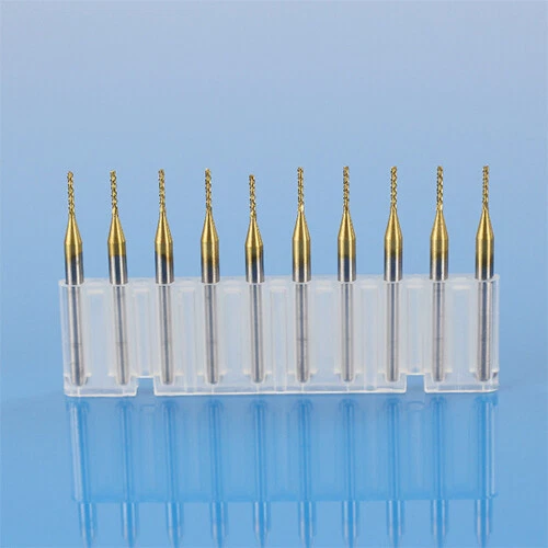 10pcs 3.175mm Titanium Coated PCB Carbide Milling Cutter CNC Router Bit 1.0mm - Picture 1 of 4