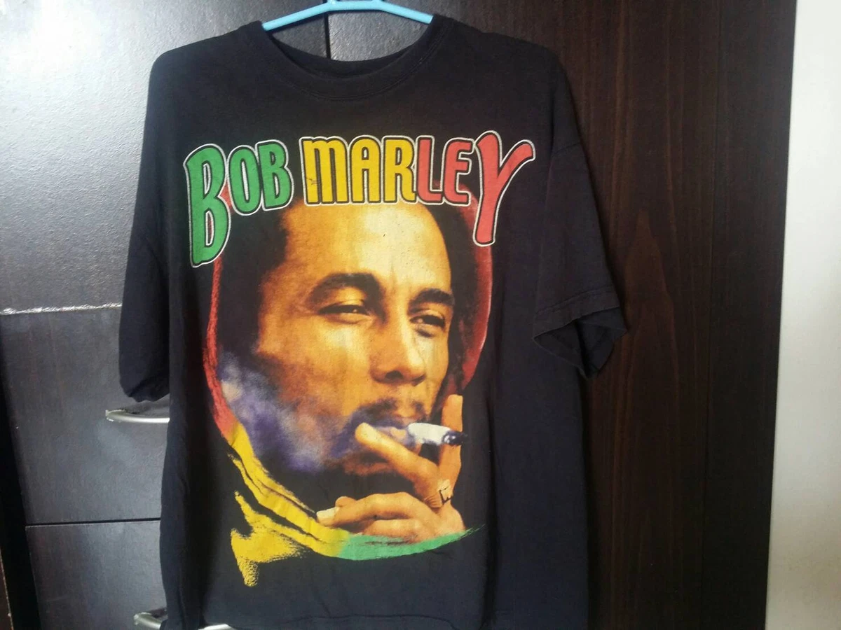 Rare vintage 90 s Bob Marley Bootleg T shirt rap tee hiphop size L