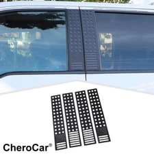 4Pc Car Window Post Trim Cover Overlay For Ford Raptor F150 2009-14 Accessories