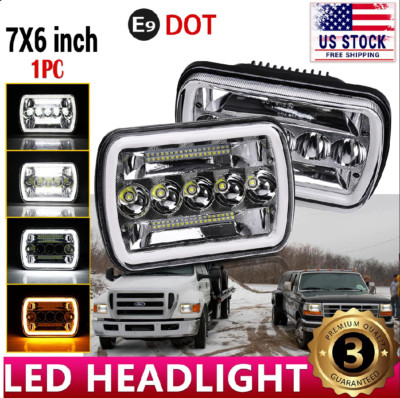 For Ford E-100 E-150 E-250 E-350 Econoline 5x7'' LED Headlight H6054 Sealed Pair