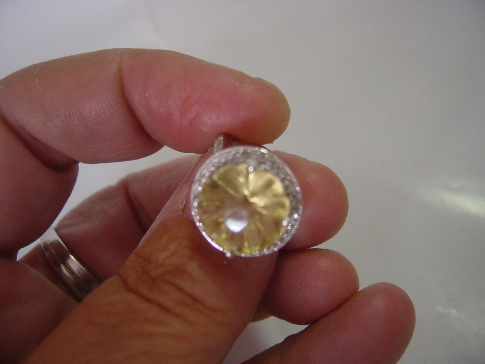 superb Solid Silver Ring-Unusual cut-NATURAL LEMO… - image 13