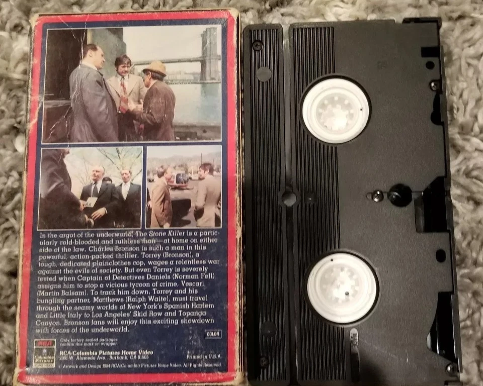 THE STONE KILLER VHS MOVIE CHARLES BRONSON SLIP SLEEVE RCA Foto 2 de 3