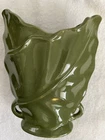 VTG Brush McCoy Pottery Vase Sage Green Wrap Around Acanthus LEAF 604 MINT 8"