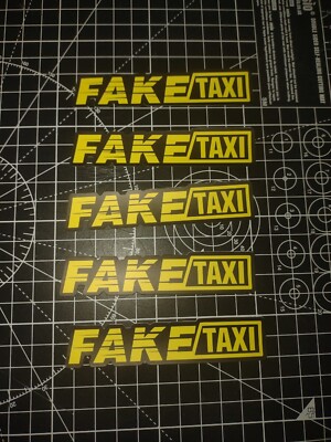 5 Pcs Fake Taxi Sticker Pack. Funny Prank Adult Logo (2) | eBay UK