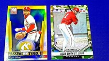 2002 DONRUSS ELITE OZZZIE SMITH PASSING THE TORCH #/500 + PRIZM CAMO 2014 MT