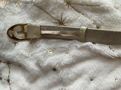 VINTAGE 1970s GUCCI BELT Rare Goldtone & Silvertone Inverted  display picture 2