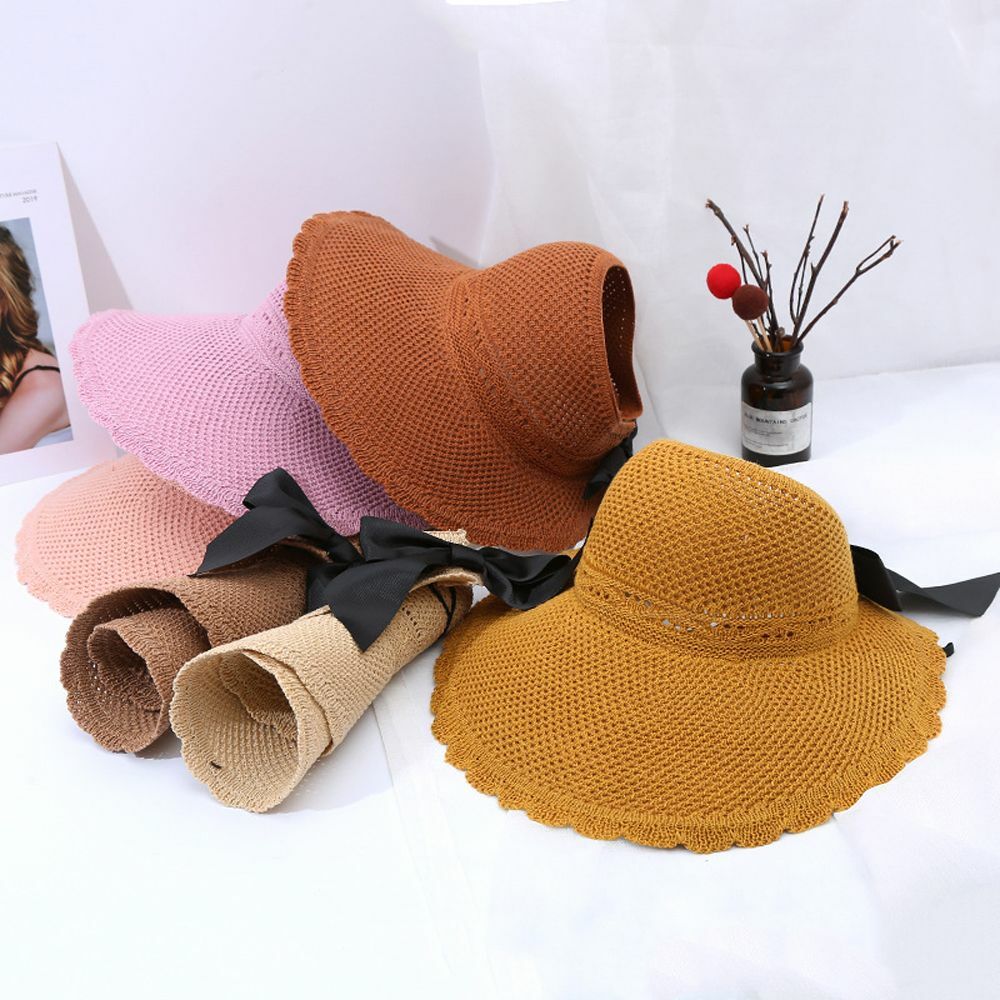 Summer Visors Cap Foldable Wide Large Brim Sun Hat Beach  display picture 1
