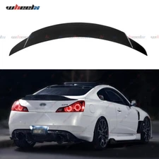 For INFINITI G37 Q60 Coupe 08-13 High Kick Rear Trunk Spoiler Wing Glossy Black