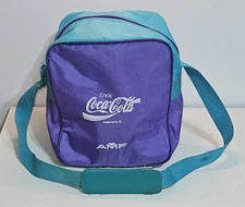 Coca Cola AMF Bowling Ball Bag 90's Purple Teal Zipper Strap Coke