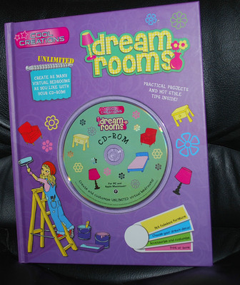 Cool Creations Dream Rooms CD-ROM Book Virtual Design Program Girls Teen NEW FUN