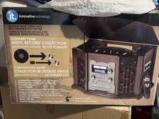 Innovative Technology ITRR-501 Wooden Recordable 5-in-1 Music Center Turntable
