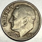 1963-D Roosevelt Dime - Circulated Condition - 90% Silver - US Coin - 3051