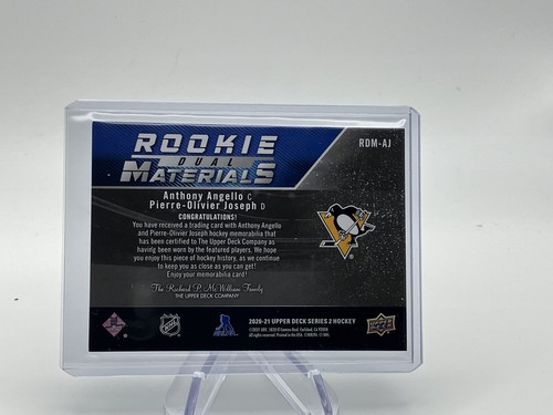 UD S2 2020 doppio materiale Anthony Angello / Pierre-Olivier Joseph RC,MEM Rookie - Foto 2 di 2