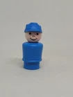 Vintage Fisher Price little people blue man, truck driver, boat captain Boy Face