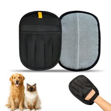 GREENWYN Pet Hair Removal Glove & Mitt for Couch, Furniture & Car Seat, Black