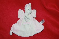 DOUDOU SIMBA TOYS NICOTOY LICORNE PLAT ROSE BLANC ECRU ETOILES ETAT NEUF