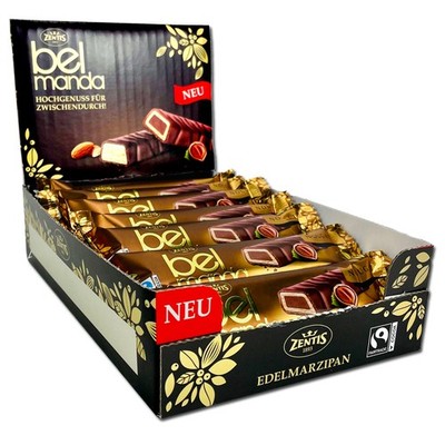 (18,82 /1kg) Zentis Belmanda Nougat, Marzipan, 18 Riegel je 40g