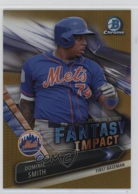 2016 Bowman Draft Scouts Fantasy Impact Gold Refractor 7/50 Dominic Smith g5e