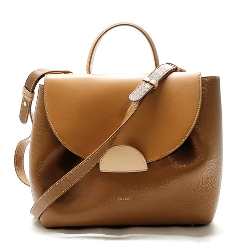 POLENE Shoulder Bag Brown Leather France 5512239