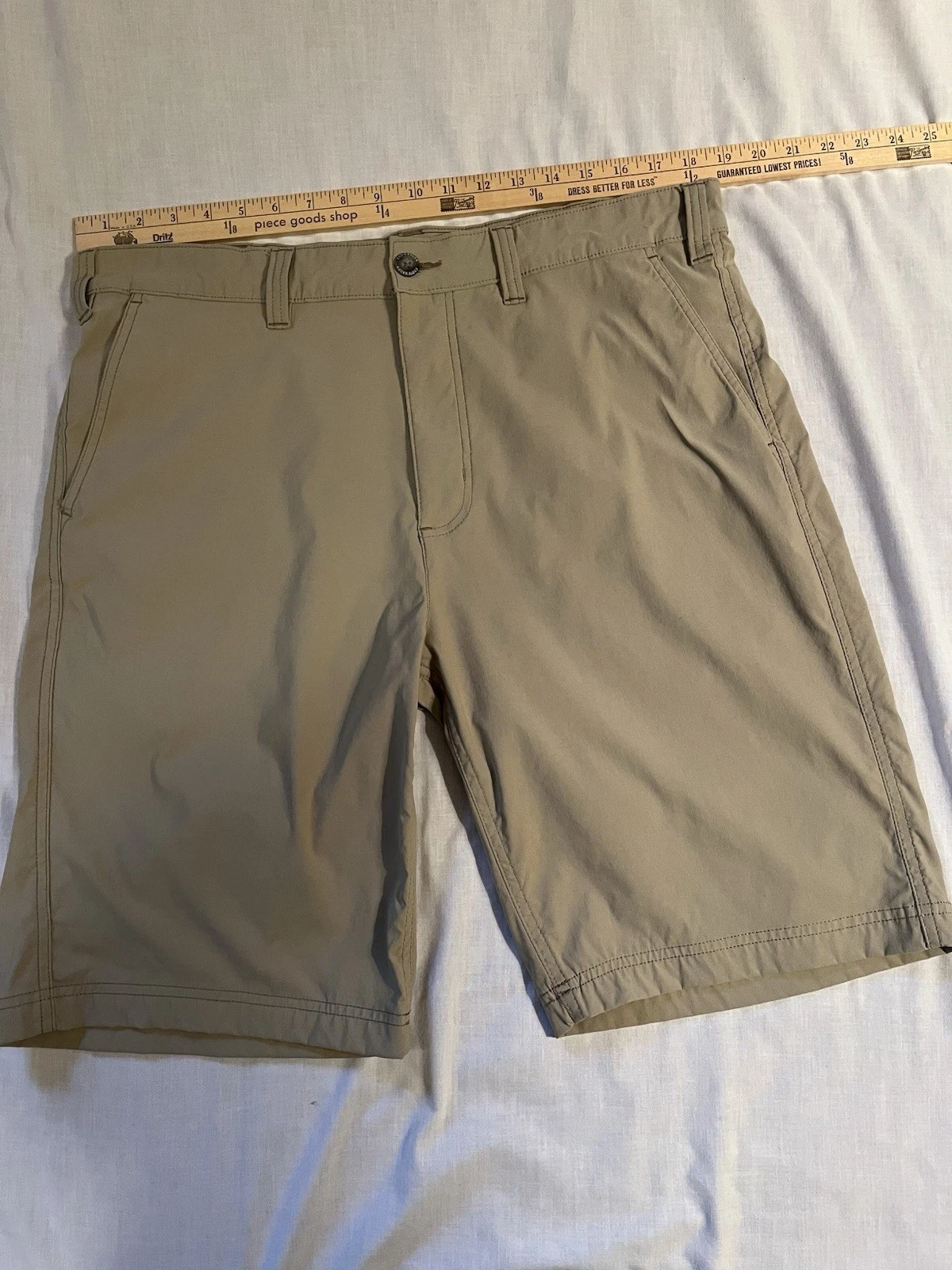 Eddie Bauer Men's Tan Hiking Walking Shorts 36 Nylon Spandex