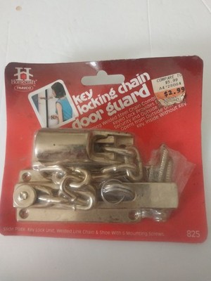 Travco steel key locking chain door guard (825) Homecraft home security